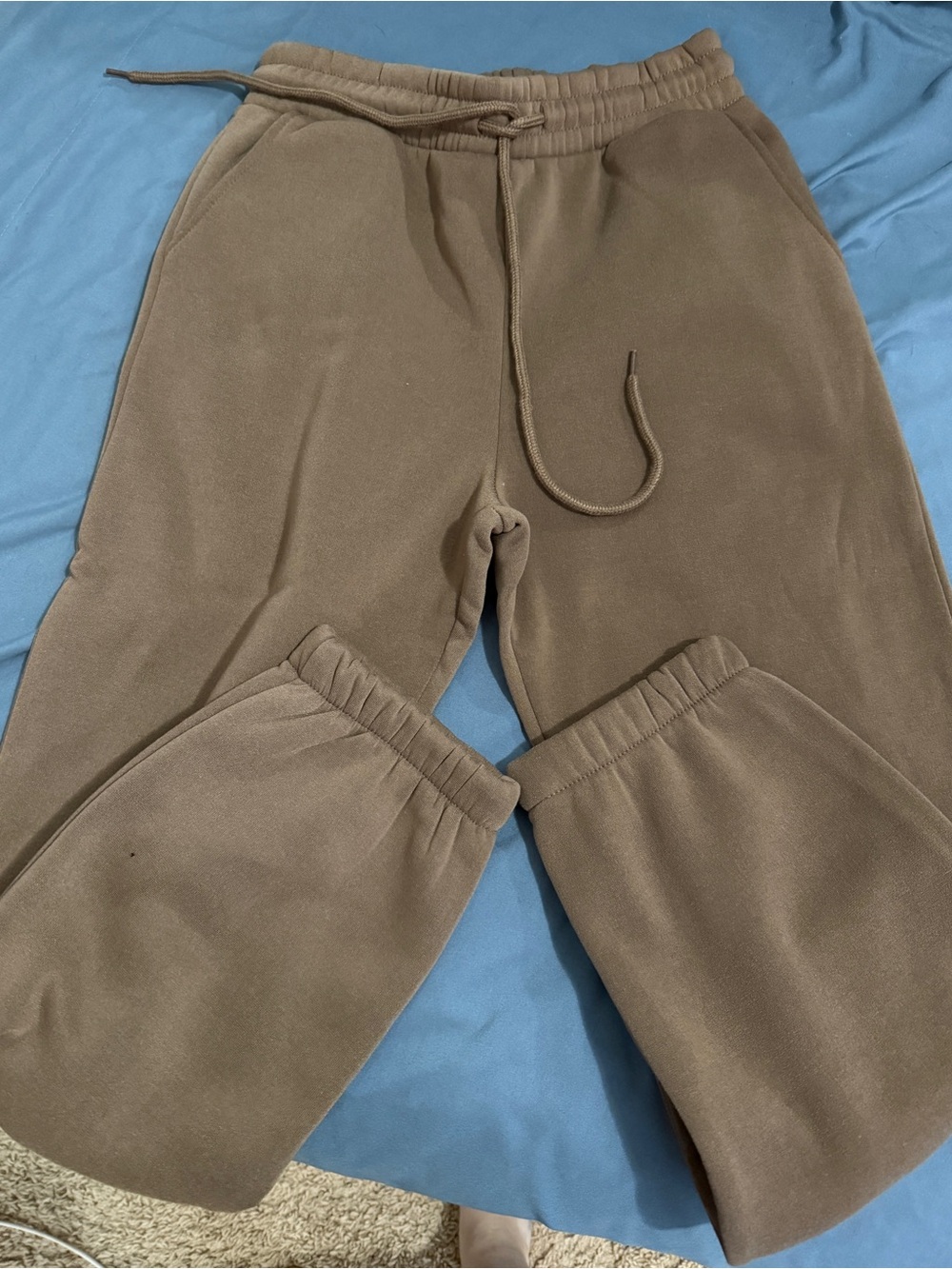 Ambiance Brown Track Joggers with Drawstring